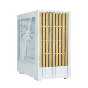 Zalman кутия Case mATX - P10 NAMU WHITE - Wood, USB-C