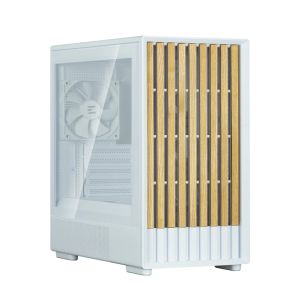 Zalman кутия Case mATX - P10 NAMU WHITE - Wood, USB-C