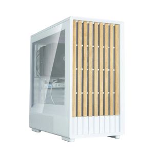 Zalman кутия Case mATX - P10 NAMU WHITE - Wood, USB-C