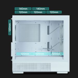 Zalman кутия Case mATX - P10 NAMU WHITE - Wood, USB-C