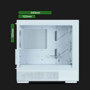 Zalman кутия Case mATX - P10 NAMU WHITE - Wood, USB-C