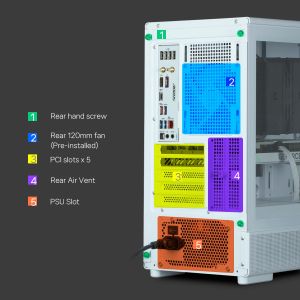 Zalman кутия Case mATX - P10 NAMU WHITE - Wood, USB-C
