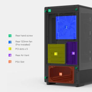 Zalman кутия Case mATX - P10 NAMU BLACK - Wood, USB-C