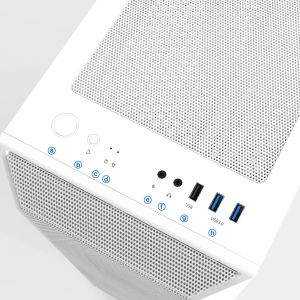 Zalman Case ATX - i3 NEO ARGB White - Mesh, aRGB, Tempered Glass