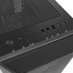 Zalman Case ATX - i3 NEO ARGB Black - Mesh, aRGB, Tempered Glass
