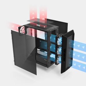 Zalman Case ATX - i3 NEO ARGB Black - Mesh, aRGB, Tempered Glass