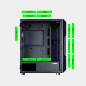 Zalman Case ATX - i3 NEO ARGB Black - Mesh, aRGB, Tempered Glass