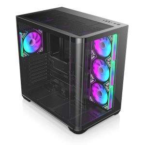Raijintek Case EATX - ATREUS BT7 Black - 7 x 120 mm Infinity Mirror ARGB Fans included