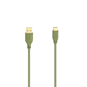 Cablu Hama Flexi-Slim USB-C - USB-A 2.0 tată, 0,75 m, verde