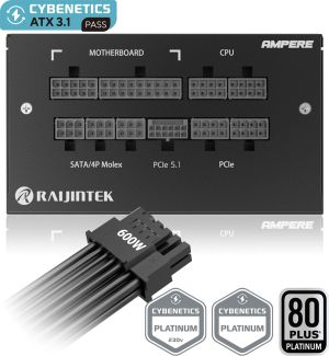 Raijintek PSU ATX3.1 850W Platinum - AMPERE 850