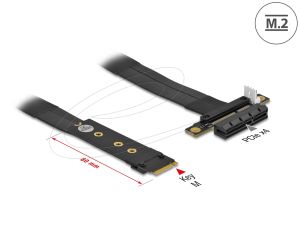 Delock Адаптер с 20 см кабел за свързване на  PCIex4 с M.2