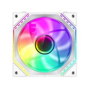 Gamemax Fan Pack 3-in-1 3x120mm - FN12A-S3I-RW White, Reverse, Daisy-Chain, Addressable RGB