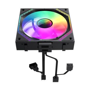 Gamemax Комплект вентилатори Fan Pack 3-in-1 3x120mm - FN12A-S3I-R Black, Reverse, Daisy-Chain, Addressable RGB