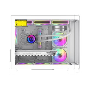 Gamemax кутия Case mATX - HYPE-M White - 3 x 120 mm Addressable RGB fans