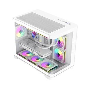 Gamemax кутия Case mATX - HYPE-M White - 3 x 120 mm Addressable RGB fans