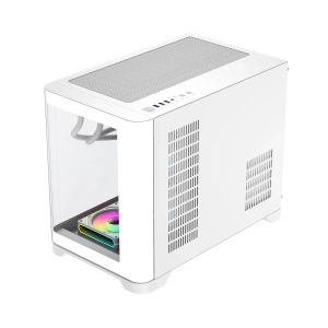 Gamemax кутия Case mATX - HYPE-M White - 3 x 120 mm Addressable RGB fans