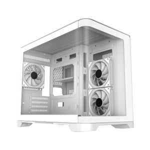 Gamemax кутия Case mATX - HYPE-M White - 3 x 120 mm Addressable RGB fans