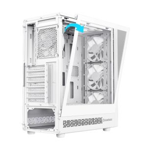 Gamemax Case ATX - Storm 2 AW - 6 x 120 mm Addressable RGB fans
