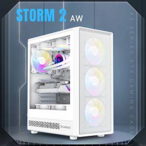 Gamemax Case ATX - Storm 2 AW - 6 x 120 mm Addressable RGB fans