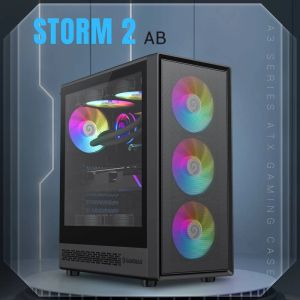 Gamemax Case ATX - Storm 2 AB - 6 x 120 mm Addressable RGB fans