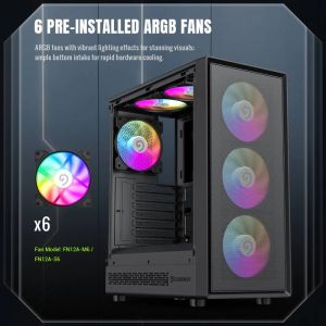 Gamemax Case ATX - Storm 2 AB - 6 x 120 mm Addressable RGB fans