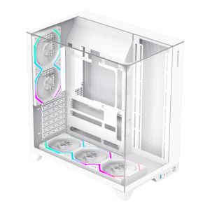 Gamemax кутия Case ATX - Infinity Pro White - 5 x 120 mm Addressable RGB fans