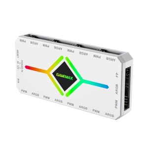 Gamemax Fan Hub - V4.0 PWM ARGB Hub + Controller White