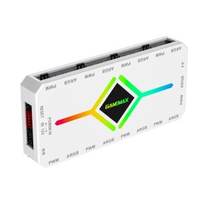 Gamemax Fan Hub - V4.0 PWM ARGB Hub + Controller White