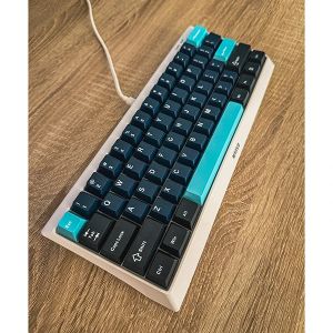 Marvo Custom Keycap Set PBT, 104 keys, Dark Blue, Black, Cyan - MARVO-KP-01-BL