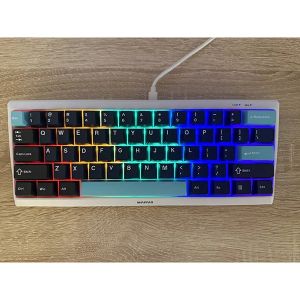 Marvo Custom Keycap Set PBT, 104 keys, Dark Blue, Black, Cyan - MARVO-KP-01-BL