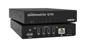 Adaptor extern multi-display Matrox QuadHead2GO Q155 Multi-Monitor Q2G-H4K pentru funcționarea simultană a 4 monitoare cu intrare HDMI