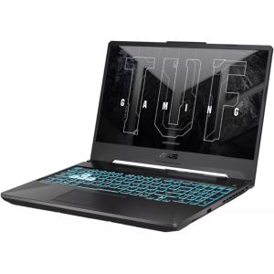 Laptop Asus TUF Gaming A15 FA506NC-HN012 (90NR0JF7-M001Y0), procesor AMD Ryzen 5 7535HS cu șase nuclee, 3.3/4.5GHz, ecran IPS Full HD Anti-Glare 144Hz de 15.6" (39.62cm) și placă video GTX 3050 4GB, (HDMI), memorie DDR5 de 16GB, SSD de 512GB NVMe, 1x USB 