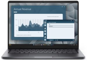 Лаптоп Dell Pro 14 PC14255, AMD Ryzen 5 220 (22 MB cache, 6 cores, up to 4.9 GHz), 14" FHD+(1920x1200) IPS, 300nits AG, 8 GB: 1 x 8 GB, DDR5, 5600 MT/s, 512 GB SSD, AMD Radeon 740M graphics, FHD HDR IR Cam and Mic, Wi-Fi 6E, FPR, Backlit Kb, Win11 Pro, Ma