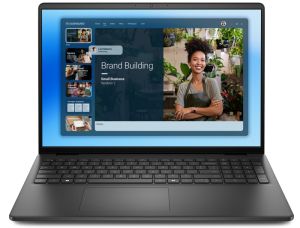 Лаптоп Dell 16 DC16250, Intel Core 7 150U (10 cores, up to 5.4 GHz), 16.0" FHD+(1920x1200) AG, 300nits, 16GB, 2x8GB, DDR5, 5200 MT/s, 1TB M.2 PCIe, Intel Graphics, Cam, FPR, Wi-Fi 6, Backlit Kb, Ubuntu, Carbon Black, 3Y PS