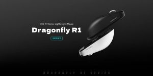 VXE професионална геймърска мишка Wireless Gaming Mouse Dragonfly R1 1K - Huano Ice Berry Pink Dot Switches, Black