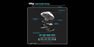 VXE професионална геймърска мишка Wireless Gaming Mouse Dragonfly R1 1K - Huano Ice Berry Pink Dot Switches, Black