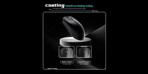 VXE професионална геймърска мишка Wireless Gaming Mouse Dragonfly R1 1K - Huano Ice Berry Pink Dot Switches, Black