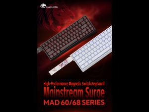 Madlions професионална геймърска механична клавиатура Professional Gaming Mechanical Keyboard MAD 60 PRO - Black, 8K, Gateron Jade Customized [Linear]
