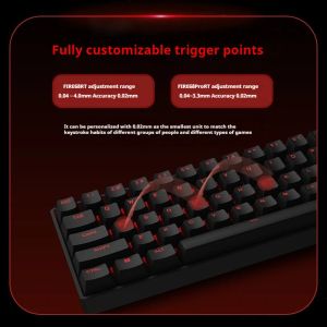 Madlions професионална геймърска механична клавиатура Professional Gaming Mechanical Keyboard FIRE 68 ULTRA - 8K, Gateron Magnetic Jade Switches - White Counto