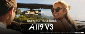 VIOFO Dash Cam A119 V3-G - GPS Module, Quad HD+, HDR, Sony STARVIS