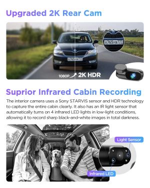 VIOFO Dash Cam A229 Pro 3 Channel - 4K, HDR, Dual Sony STARVIS 2, GPS, Bluetooth