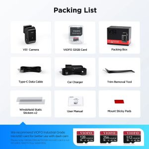 VIOFO Dash Cam VS1 - 2K, Sony STARVIS 2, 32GB SD Card Included, GPS, Bluetooth