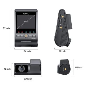 VIOFO Dash Cam A329S 2 Channel - 4K, HDR, Dual Sony STARVIS 2, GPS, Bluetooth, Wi-Fi 6
