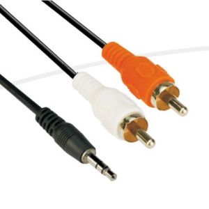 Cablu audio VCom 3,5 mm stereo M / 2x RCA M - CV212-1,8 m