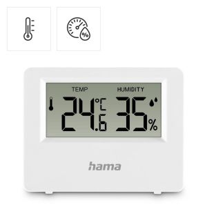 HAMA "Ebro" Цифров термометър/хигрометър, бял