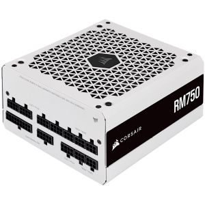 CORSAIR RM Series (2021), White, RM750, 750 Watt, 80 PLUS GOLD Certified, Fully Modular Power Supply, EU Version
