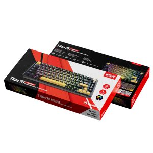Marvo Wireless Gaming Mechanical keyboard Titan 75 - KG985W Black - Banana Crystal [Linear]