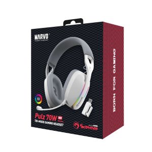 Marvo Gaming Headphones Pulz 70S White - 7.1 RGB - MARVO-HG9086-WH