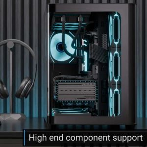 AeroCool кутия Case ATX - P500C-G-BK-v1 - 4 x 120 mm Infinity Mirror A-RGB