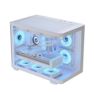 AeroCool кутия Case mATX - P300C-G-WT-v1 - 3 x 120 mm Infinity Mirror A-RGB